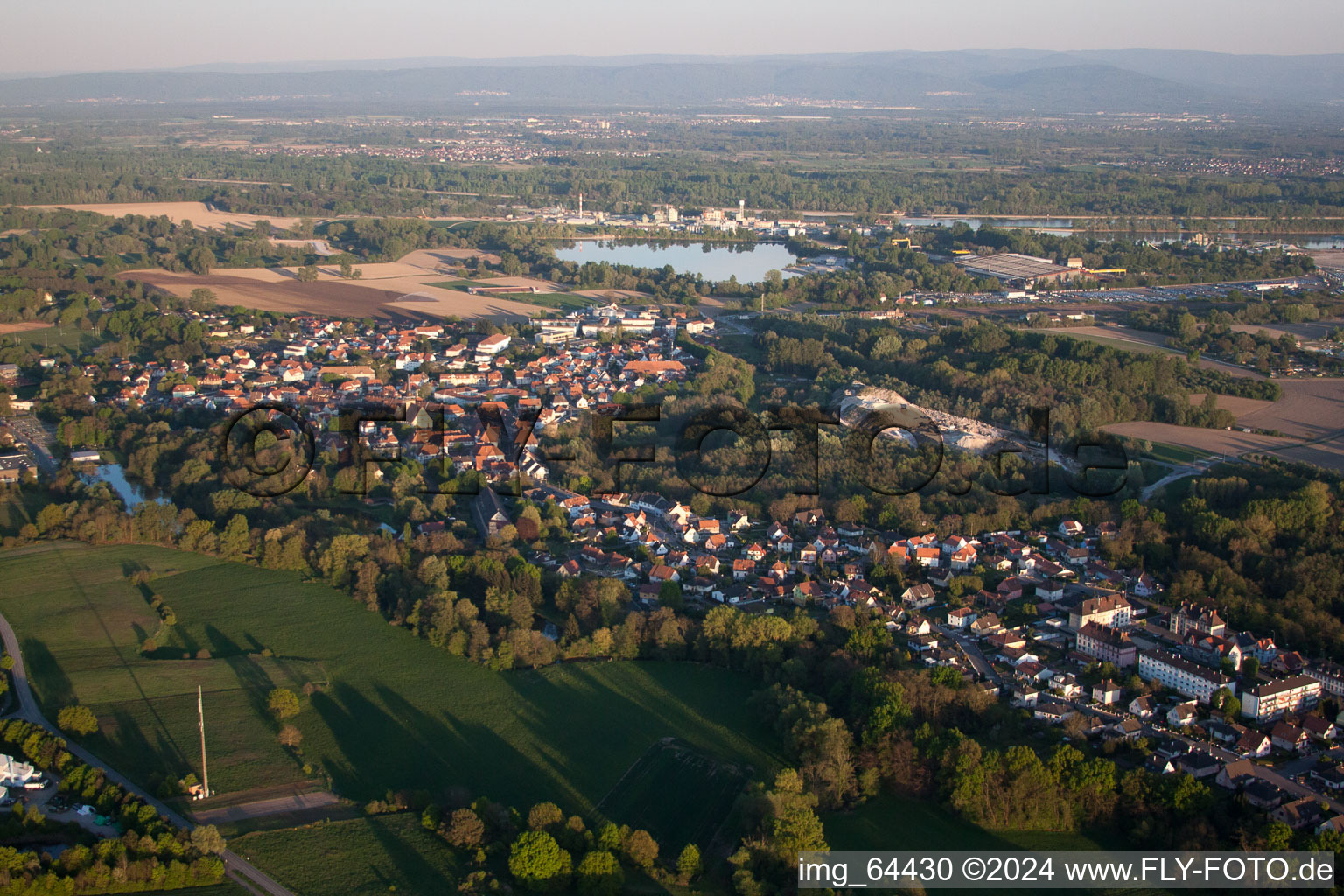 Lauterbourg dans le département Bas Rhin, France hors des airs