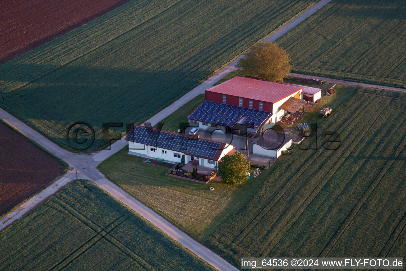 Billigheim-Ingenheim dans le département Rhénanie-Palatinat, Allemagne vue d'en haut