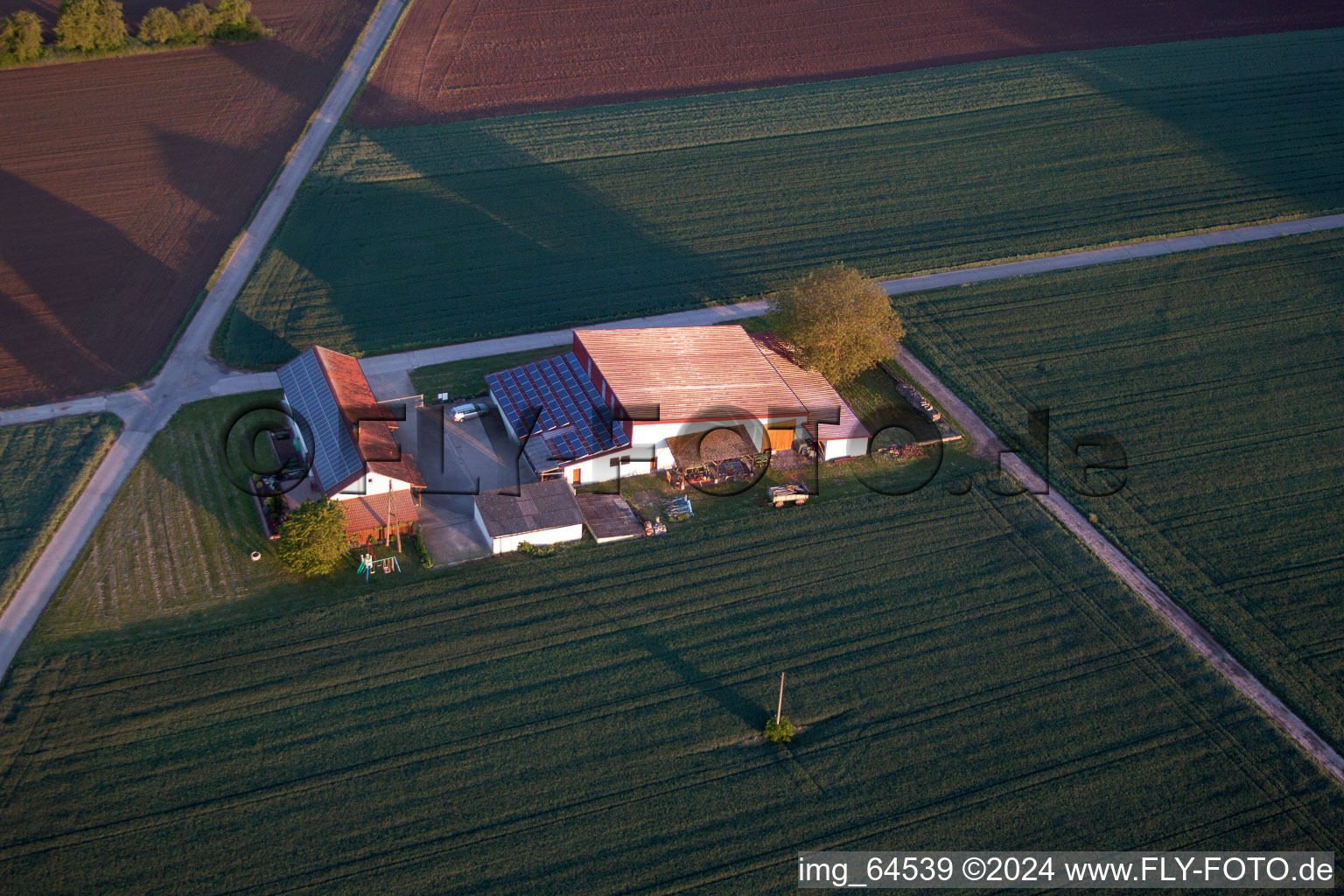 Billigheim-Ingenheim dans le département Rhénanie-Palatinat, Allemagne vue du ciel