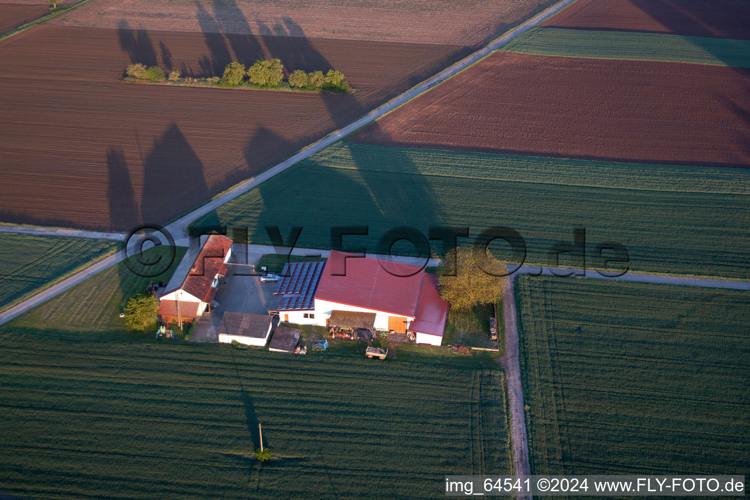 Image drone de Billigheim-Ingenheim dans le département Rhénanie-Palatinat, Allemagne