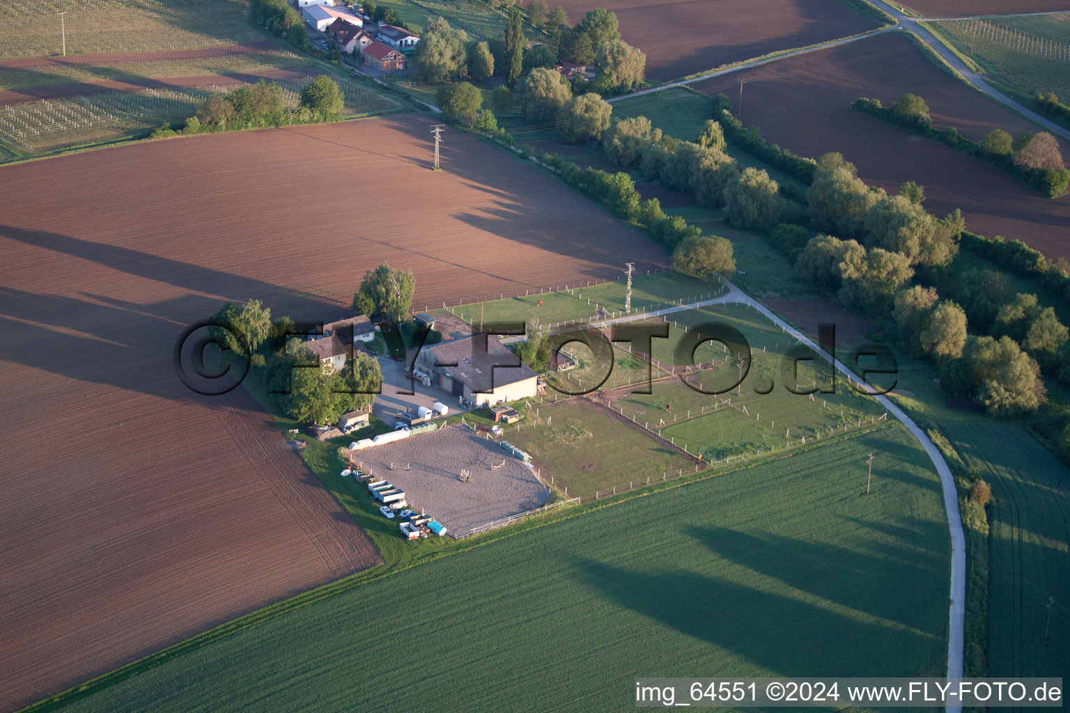 Vue oblique de Impflingen dans le département Rhénanie-Palatinat, Allemagne