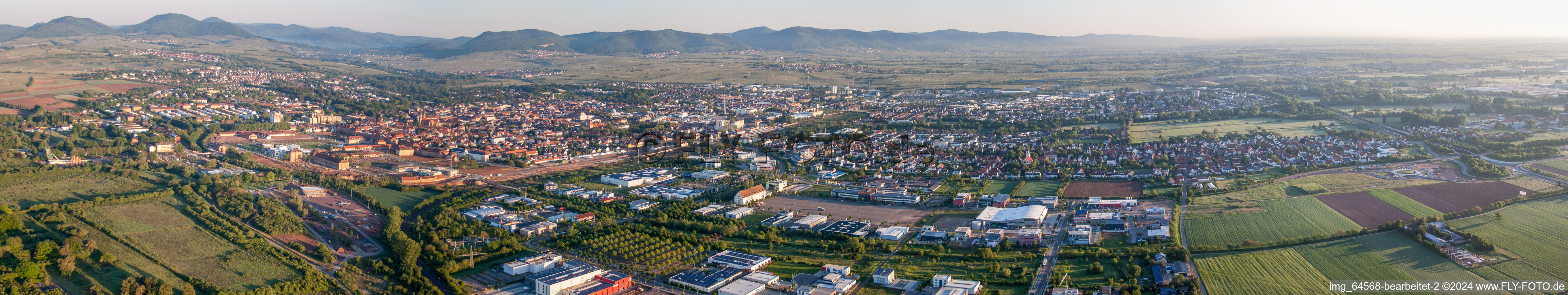 Vue oblique de Quartier Queichheim in Landau in der Pfalz dans le département Rhénanie-Palatinat, Allemagne