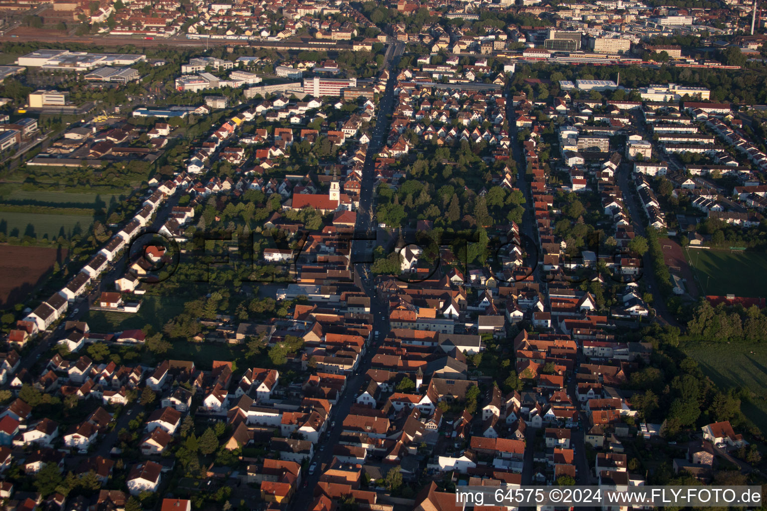 Quartier Queichheim in Landau in der Pfalz dans le département Rhénanie-Palatinat, Allemagne hors des airs