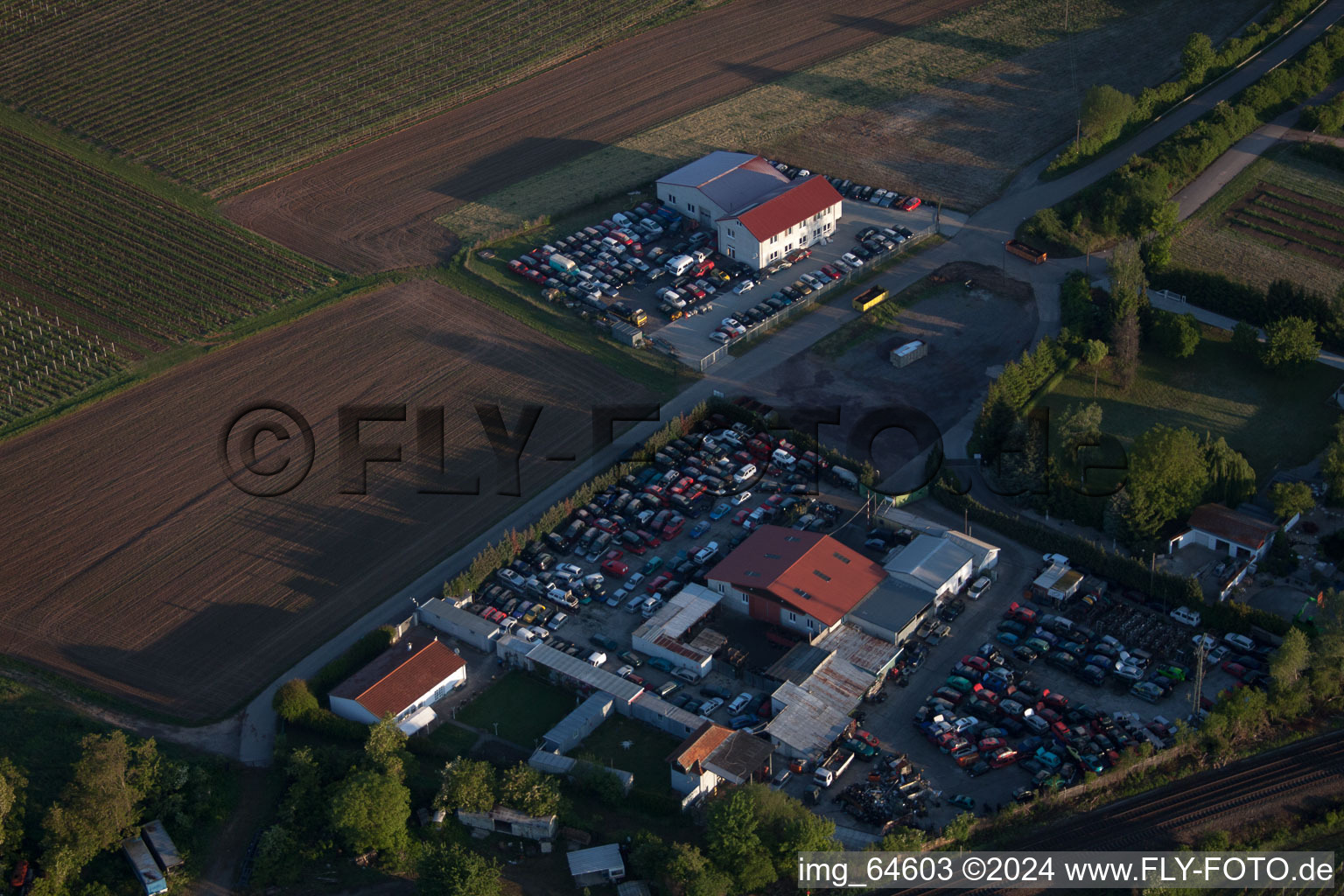 Vue oblique de Zone industrielle du Nord à Landau in der Pfalz dans le département Rhénanie-Palatinat, Allemagne