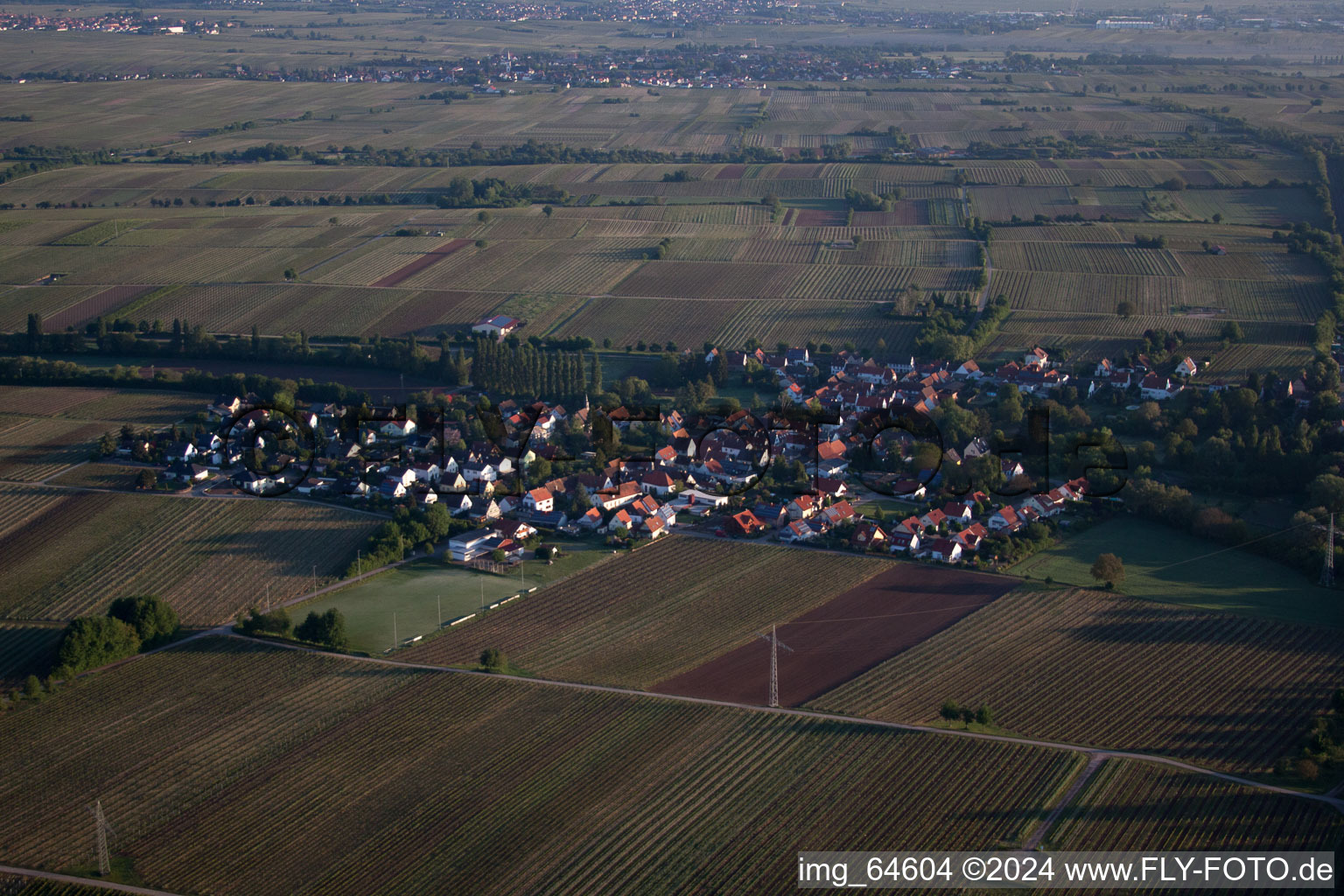 Photographie aérienne de Knöringen dans le département Rhénanie-Palatinat, Allemagne