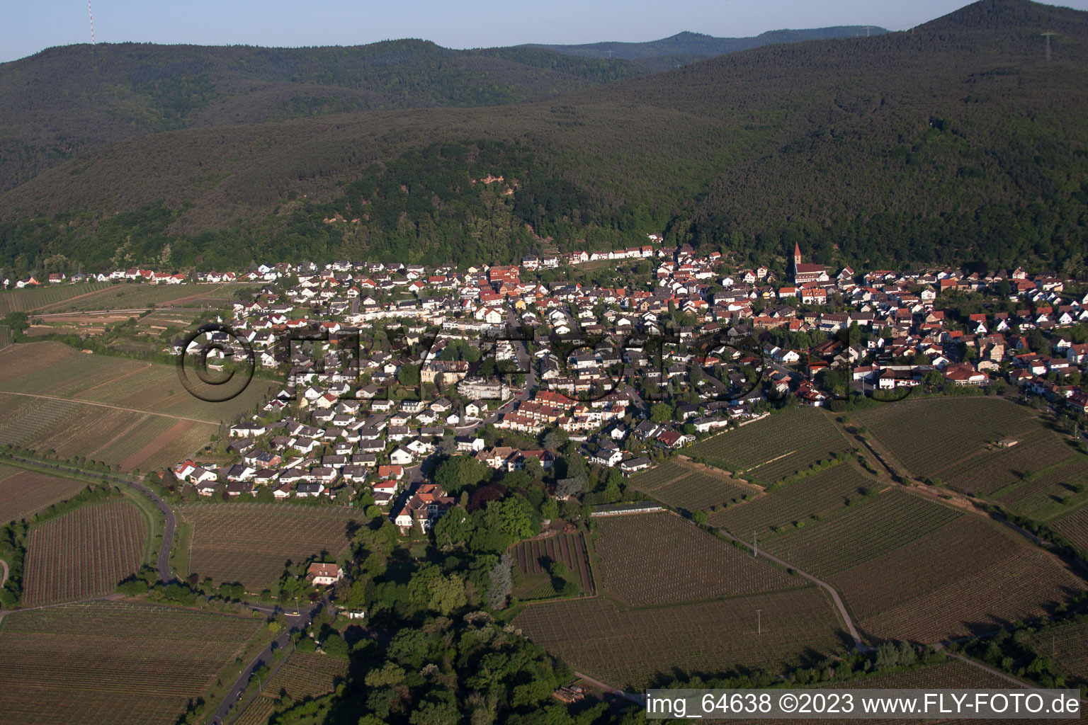 Quartier Königsbach in Neustadt an der Weinstraße dans le département Rhénanie-Palatinat, Allemagne depuis l'avion