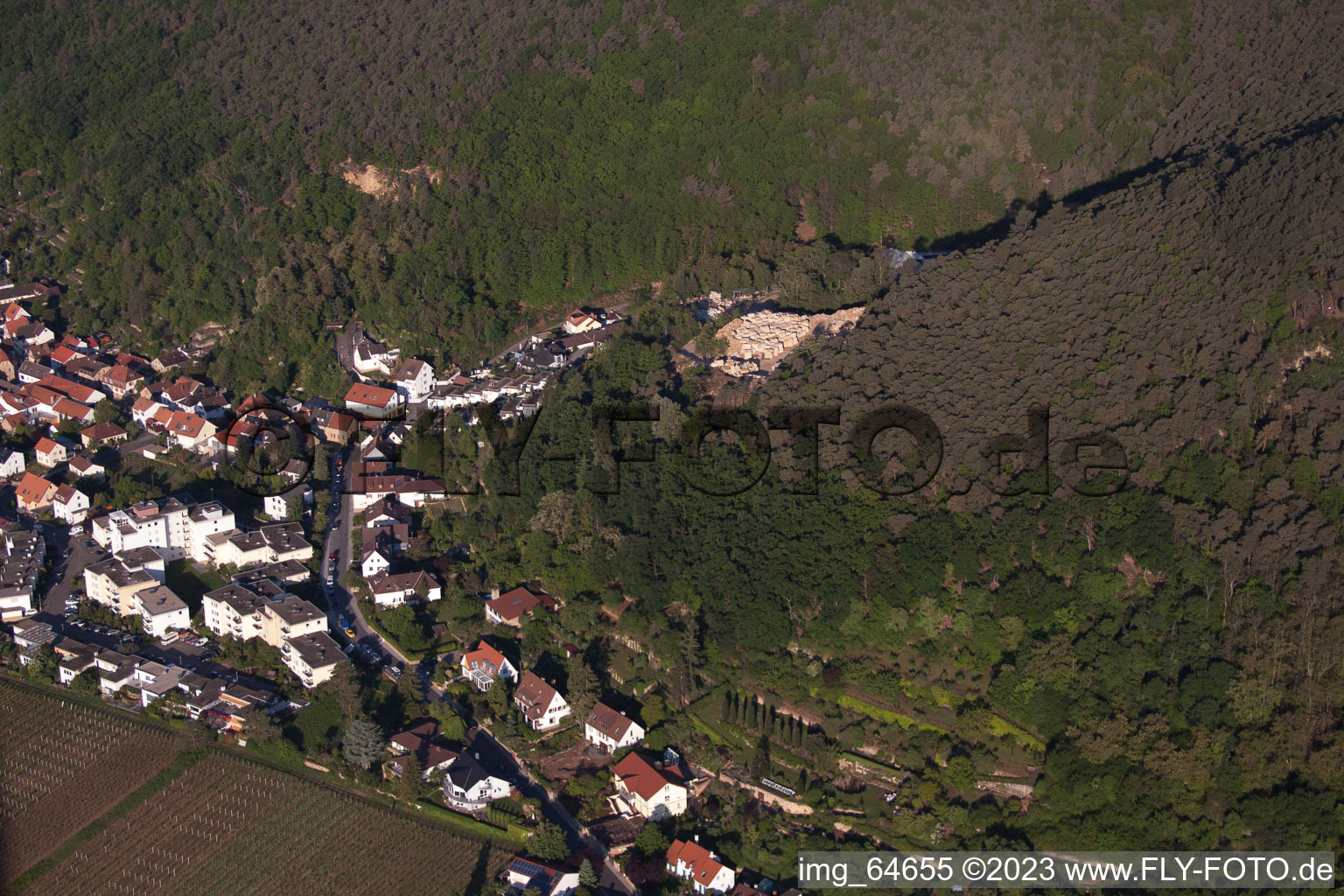 Vue aérienne de Le d. Altart à le quartier Haardt in Neustadt an der Weinstraße dans le département Rhénanie-Palatinat, Allemagne