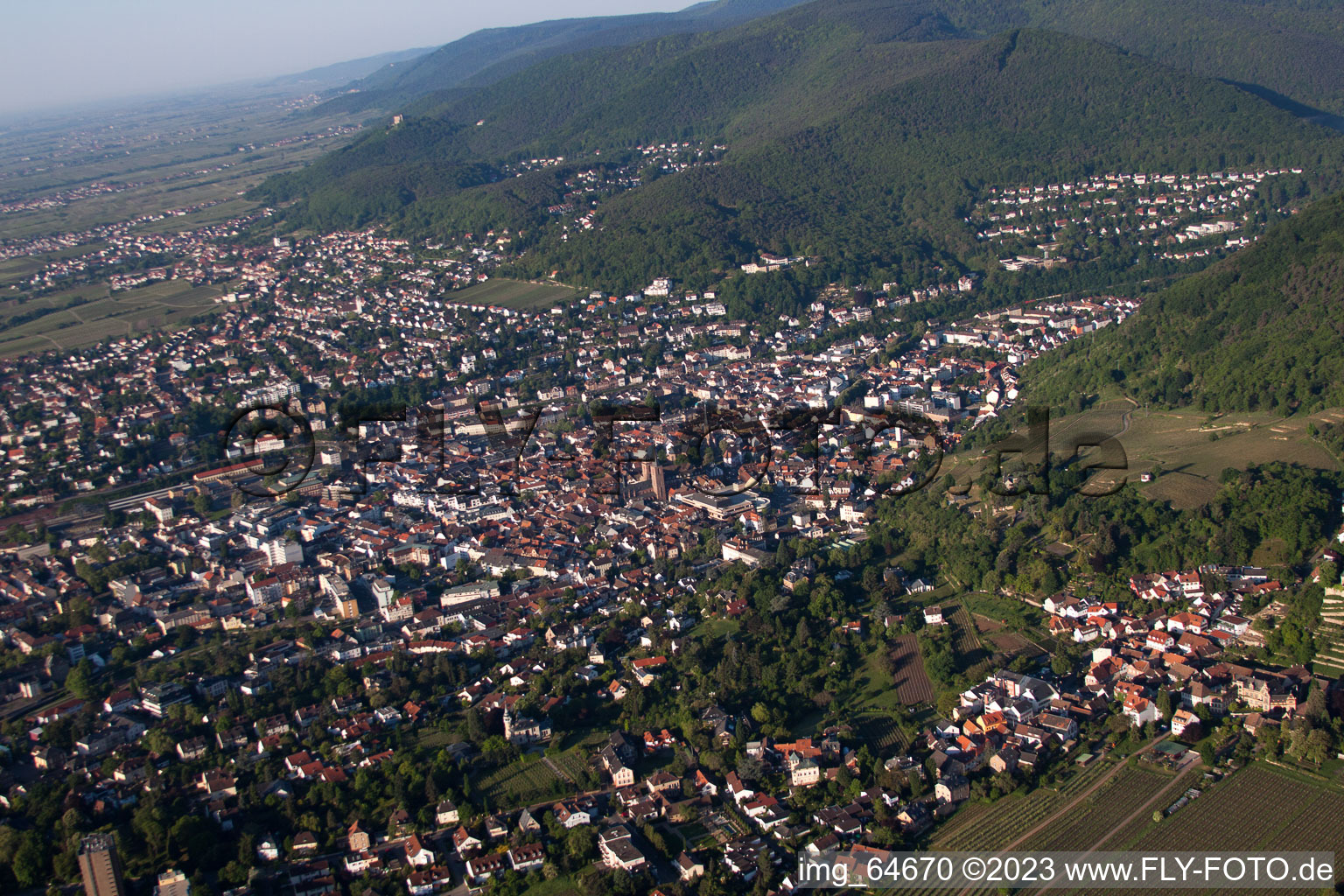 Neustadt an der Weinstraße dans le département Rhénanie-Palatinat, Allemagne d'un drone