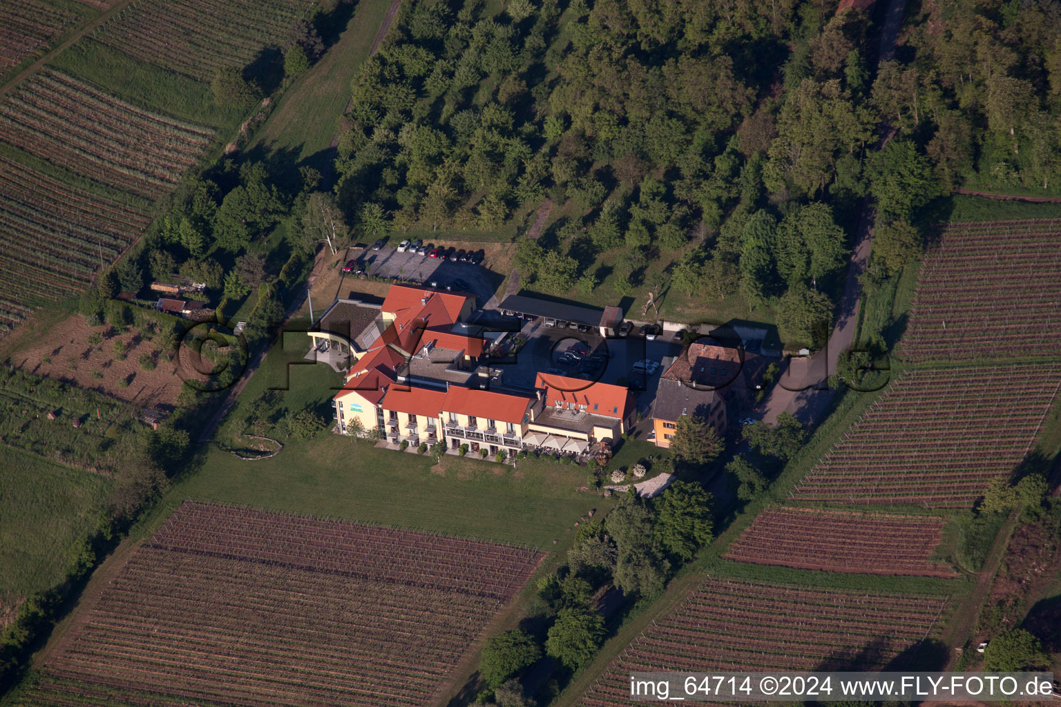 Enregistrement par drone de Rhodt unter Rietburg dans le département Rhénanie-Palatinat, Allemagne