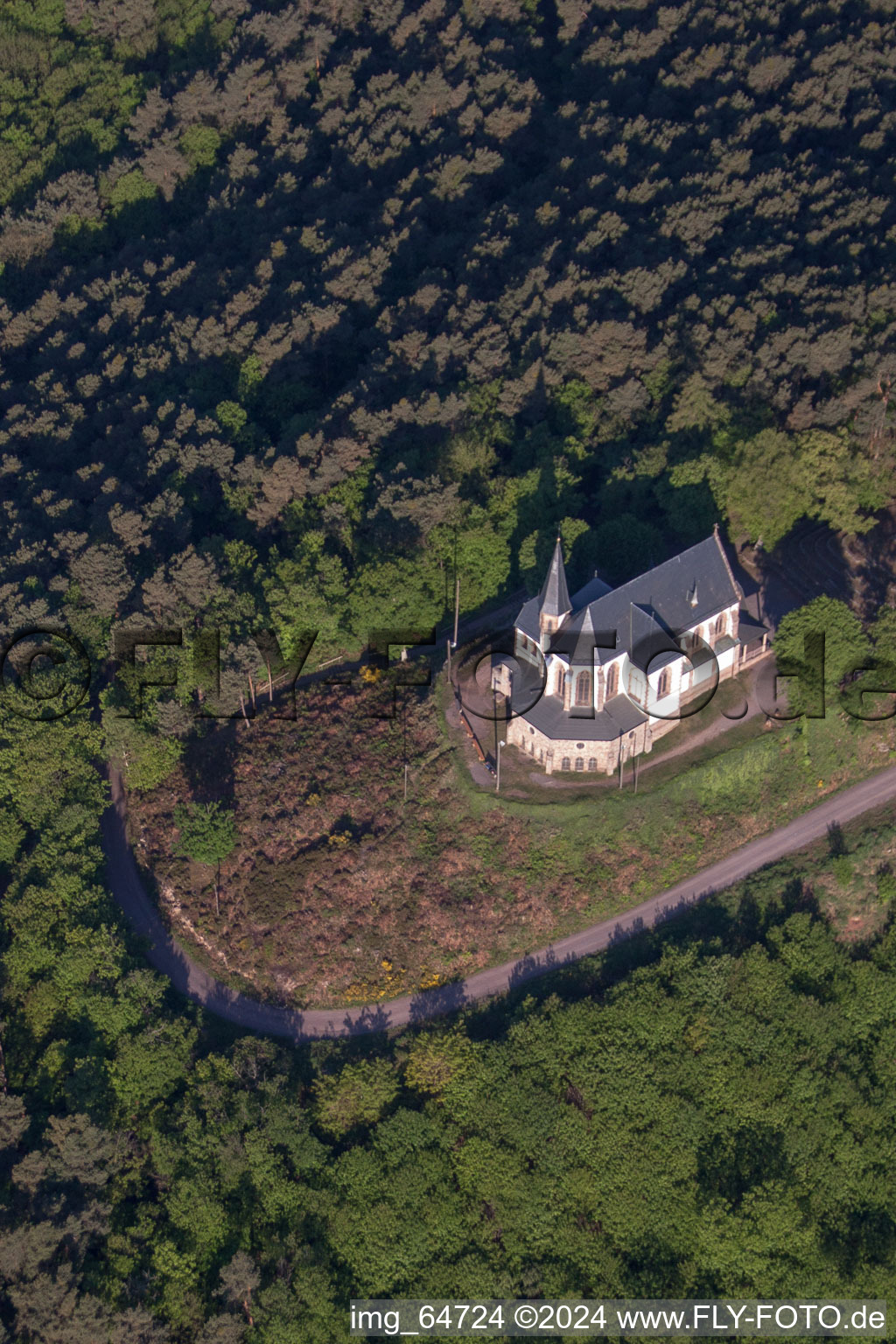 Burrweiler dans le département Rhénanie-Palatinat, Allemagne d'en haut