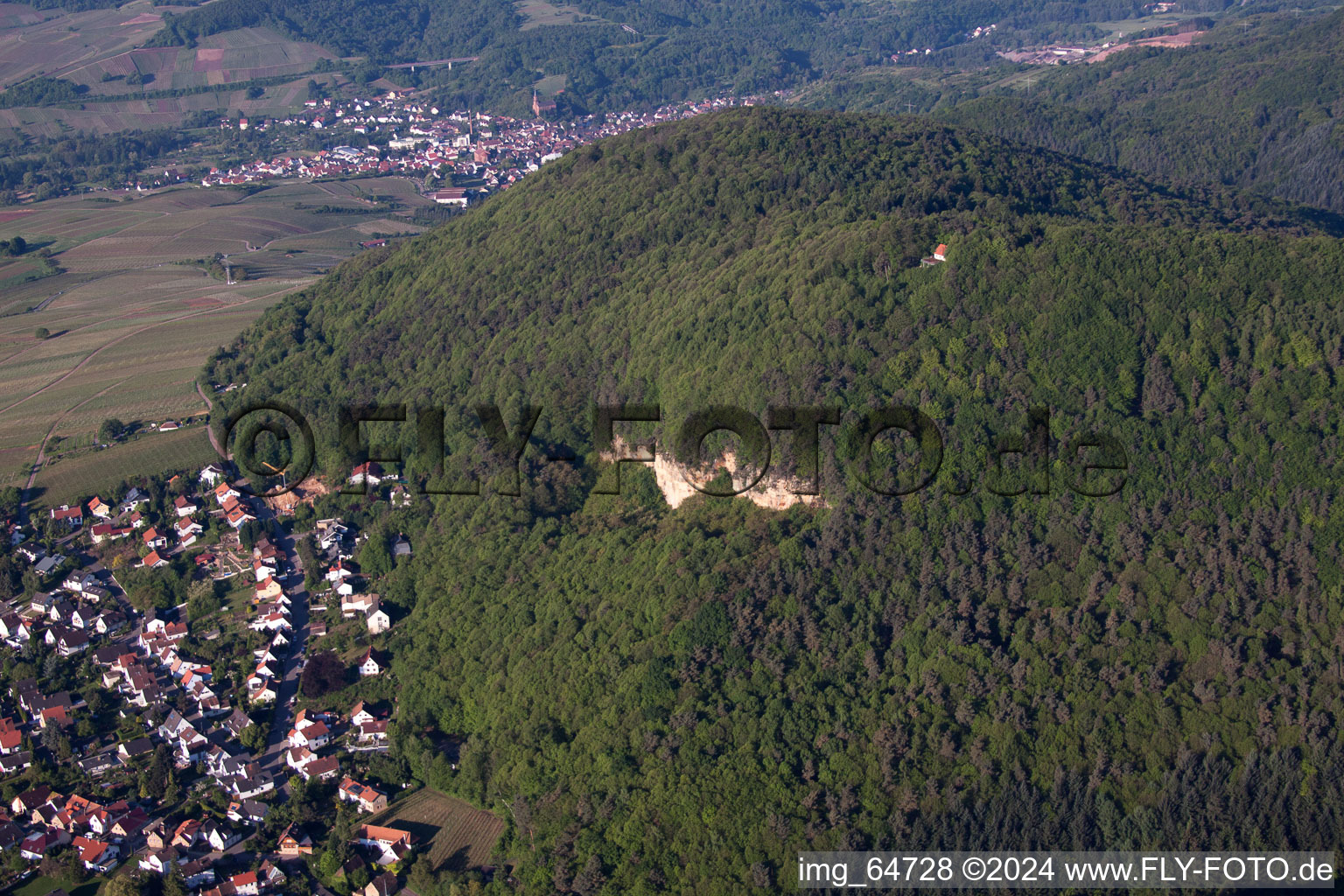 Frankweiler dans le département Rhénanie-Palatinat, Allemagne du point de vue du drone