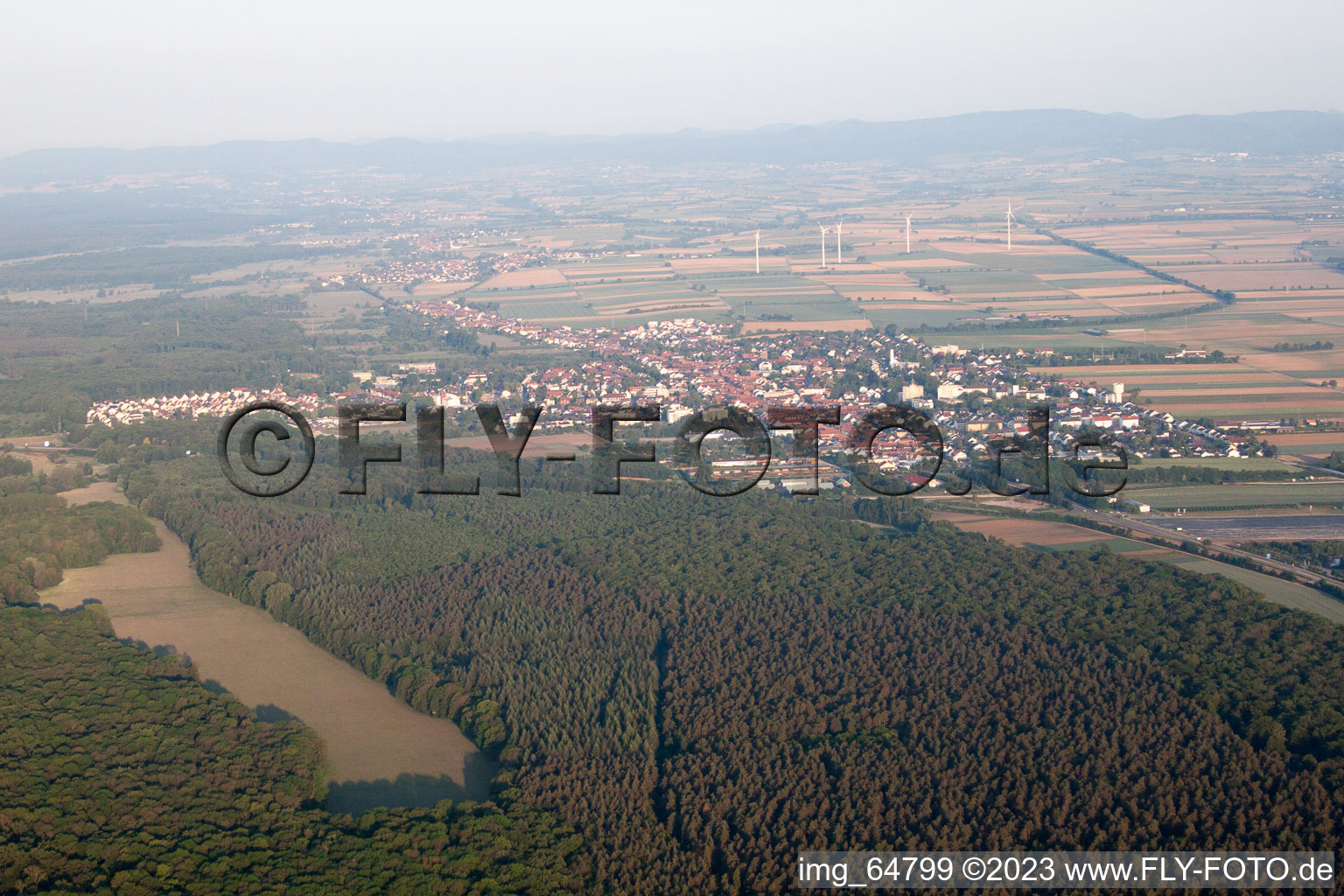 Photographie aérienne de De l'est à Kandel dans le département Rhénanie-Palatinat, Allemagne