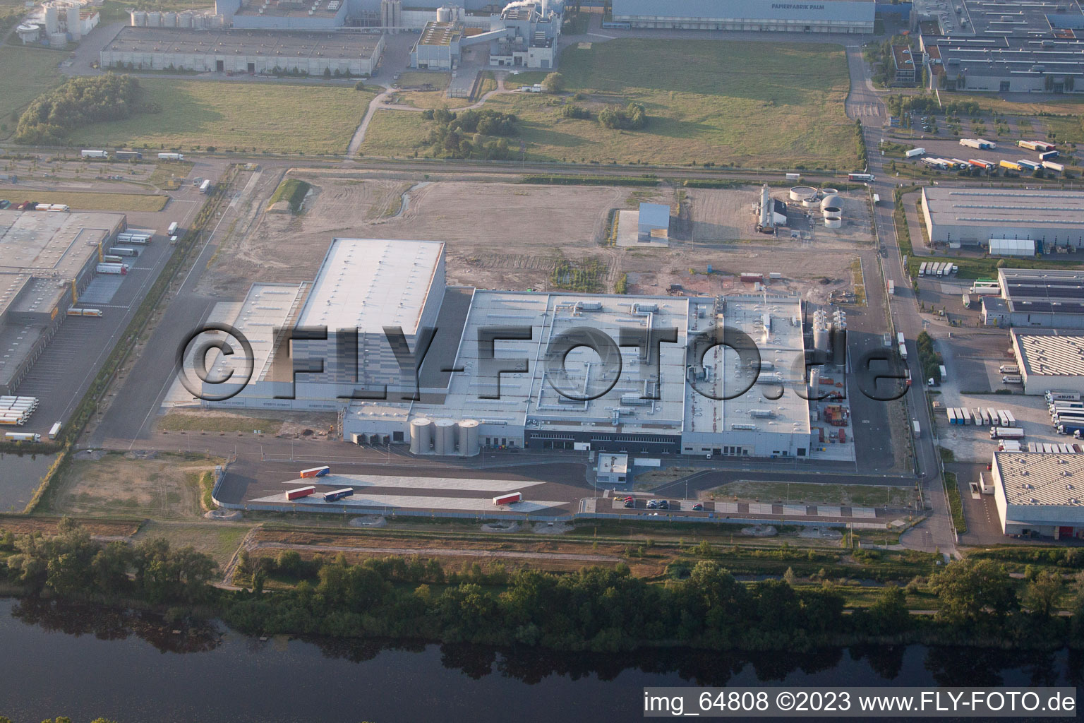 Zone industrielle d'Oberwald, PEG à Wörth am Rhein dans le département Rhénanie-Palatinat, Allemagne hors des airs