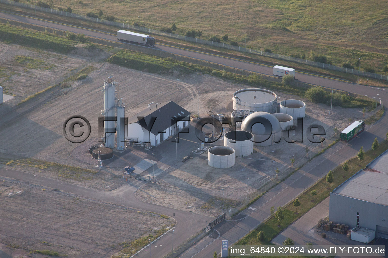 Zone industrielle d'Oberwald à Wörth am Rhein dans le département Rhénanie-Palatinat, Allemagne d'en haut