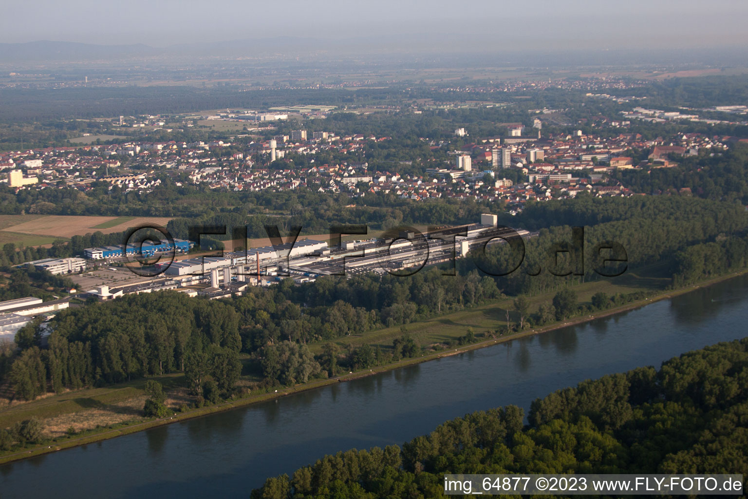 Vue aérienne de Nolte à le quartier Sondernheim in Germersheim dans le département Rhénanie-Palatinat, Allemagne