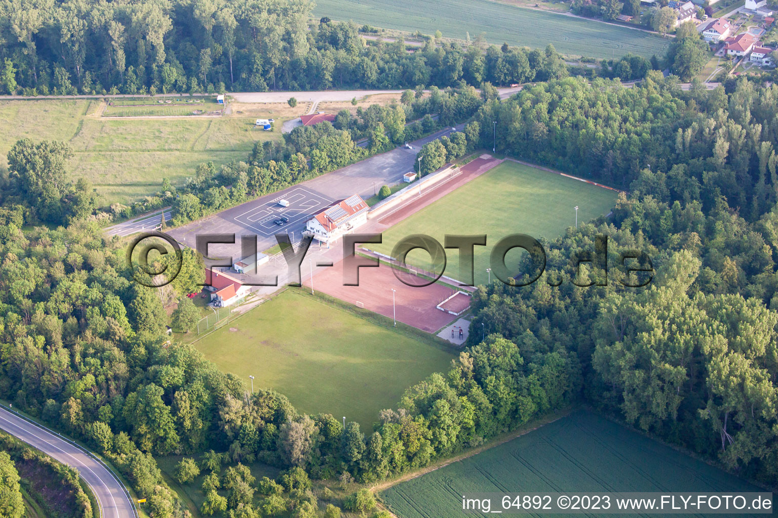 Photographie aérienne de Terrain de jeux VFR à le quartier Rheinsheim in Philippsburg dans le département Bade-Wurtemberg, Allemagne