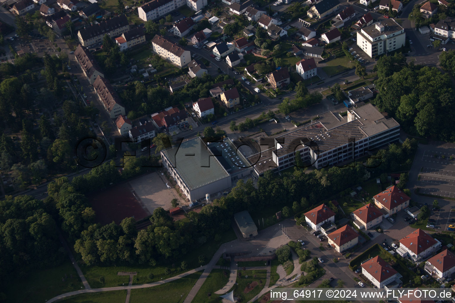 Vue aérienne de Germersheim dans le département Rhénanie-Palatinat, Allemagne