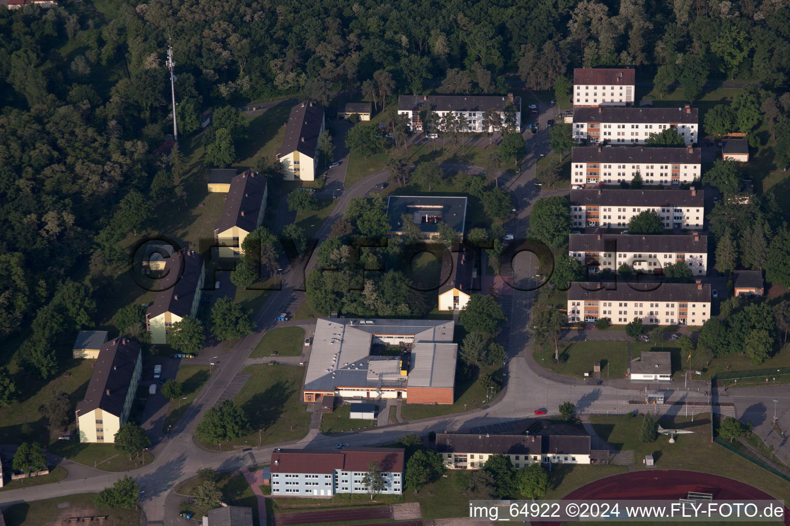 Germersheim dans le département Rhénanie-Palatinat, Allemagne vue d'en haut