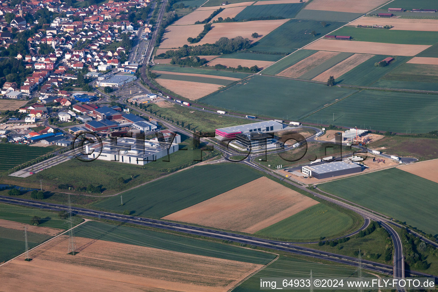 Photographie aérienne de Rülzheim dans le département Rhénanie-Palatinat, Allemagne