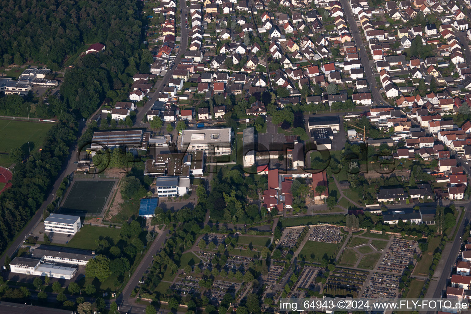 Image drone de Rülzheim dans le département Rhénanie-Palatinat, Allemagne