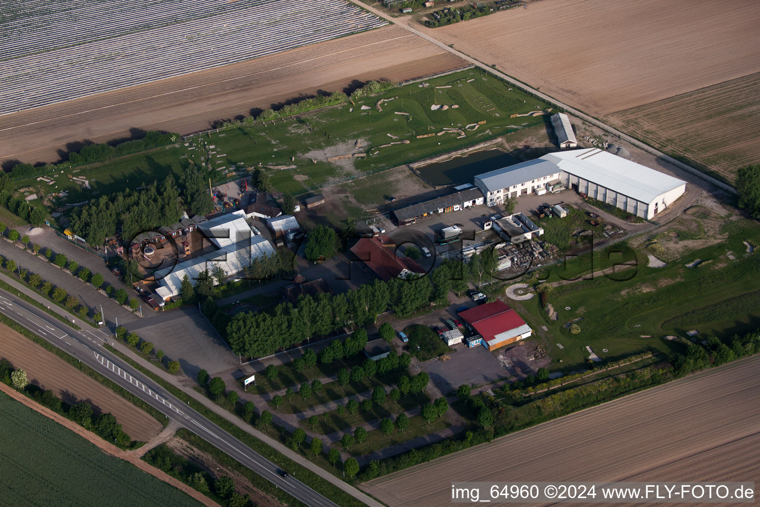 Photographie aérienne de Terrain de golf à pied d'Adamshof à Kandel dans le département Rhénanie-Palatinat, Allemagne