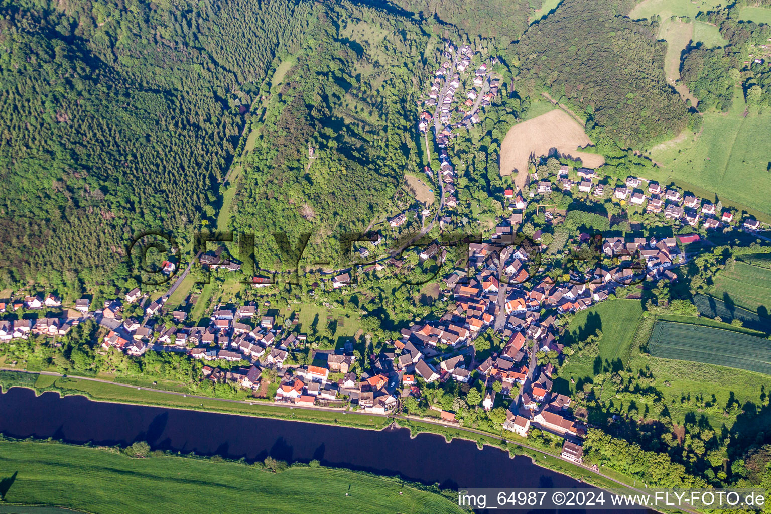 Vue aérienne de Rühle dans le département Basse-Saxe, Allemagne