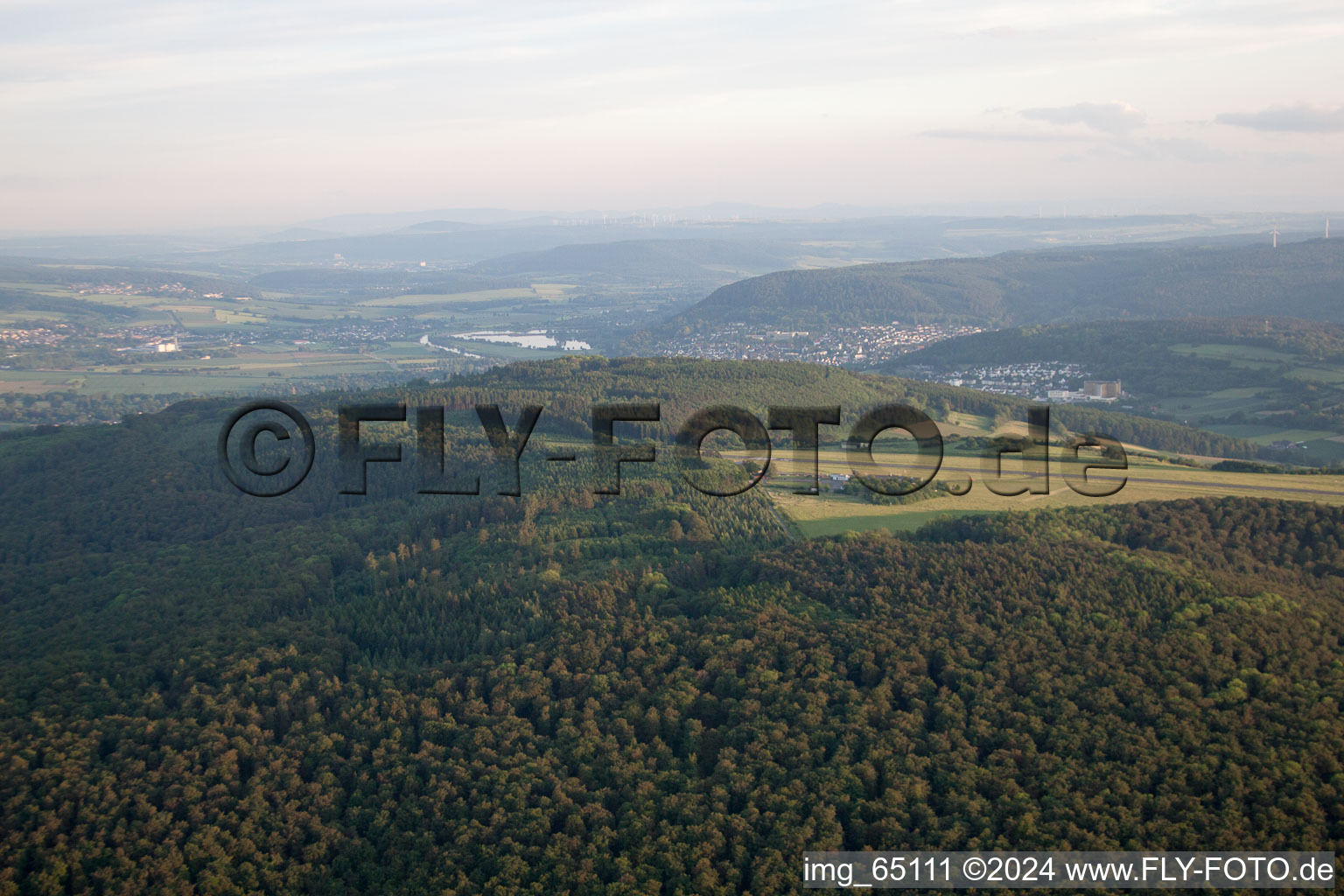 Photographie aérienne de Aérodrome à Höxter dans le département Rhénanie du Nord-Westphalie, Allemagne