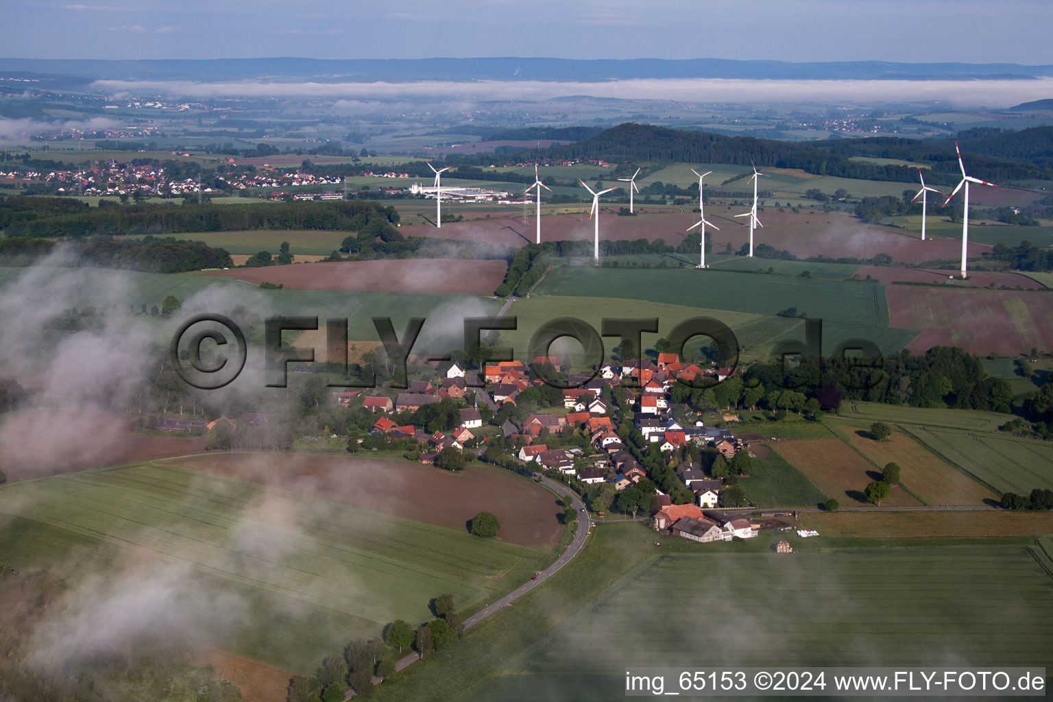 Vue aérienne de Hohehaus dans le département Rhénanie du Nord-Westphalie, Allemagne