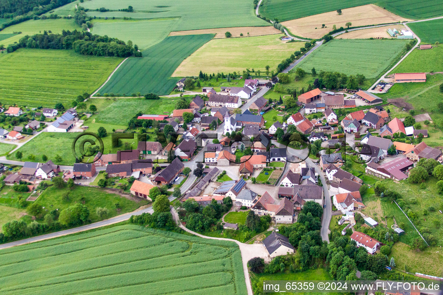 Vue aérienne de Drenke dans le département Rhénanie du Nord-Westphalie, Allemagne