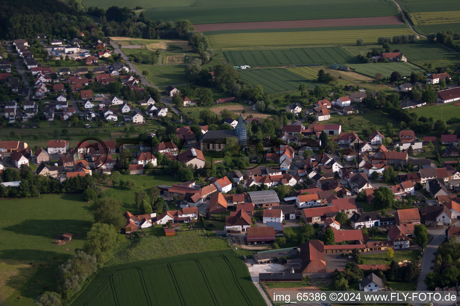 Vue aérienne de Bühne dans le département Rhénanie du Nord-Westphalie, Allemagne