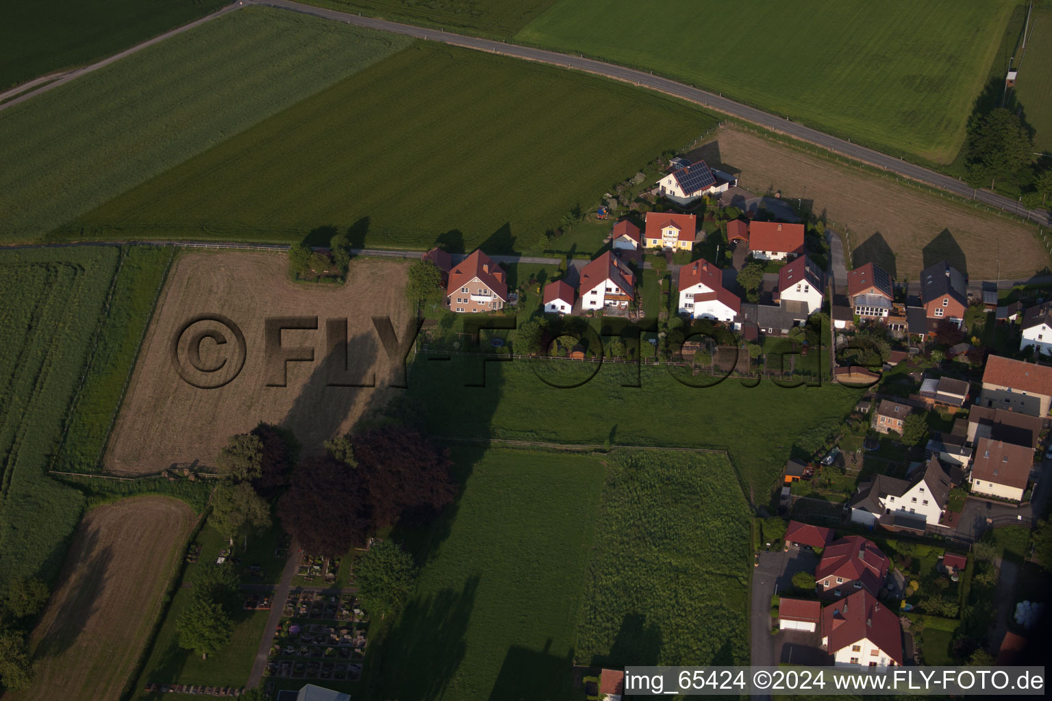 Vue aérienne de Tietelsen dans le département Rhénanie du Nord-Westphalie, Allemagne