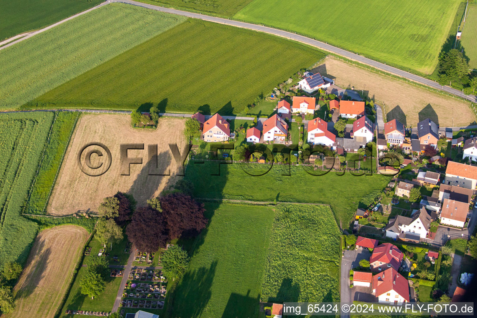 Vue aérienne de Tietelsen dans le département Rhénanie du Nord-Westphalie, Allemagne