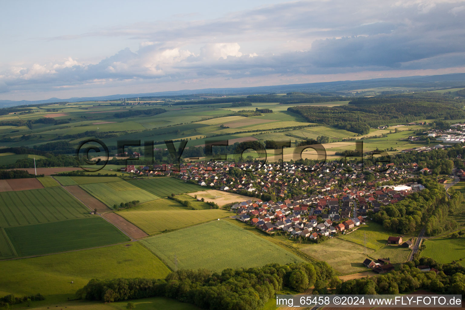 Photographie aérienne de Brakel dans le département Rhénanie du Nord-Westphalie, Allemagne