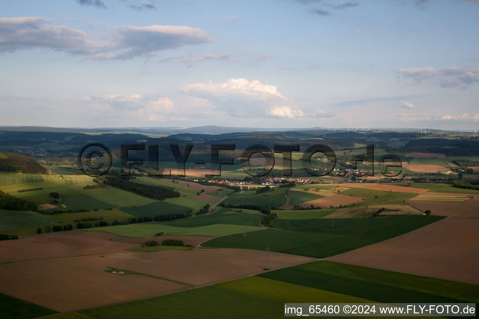 Vue oblique de Brakel dans le département Rhénanie du Nord-Westphalie, Allemagne