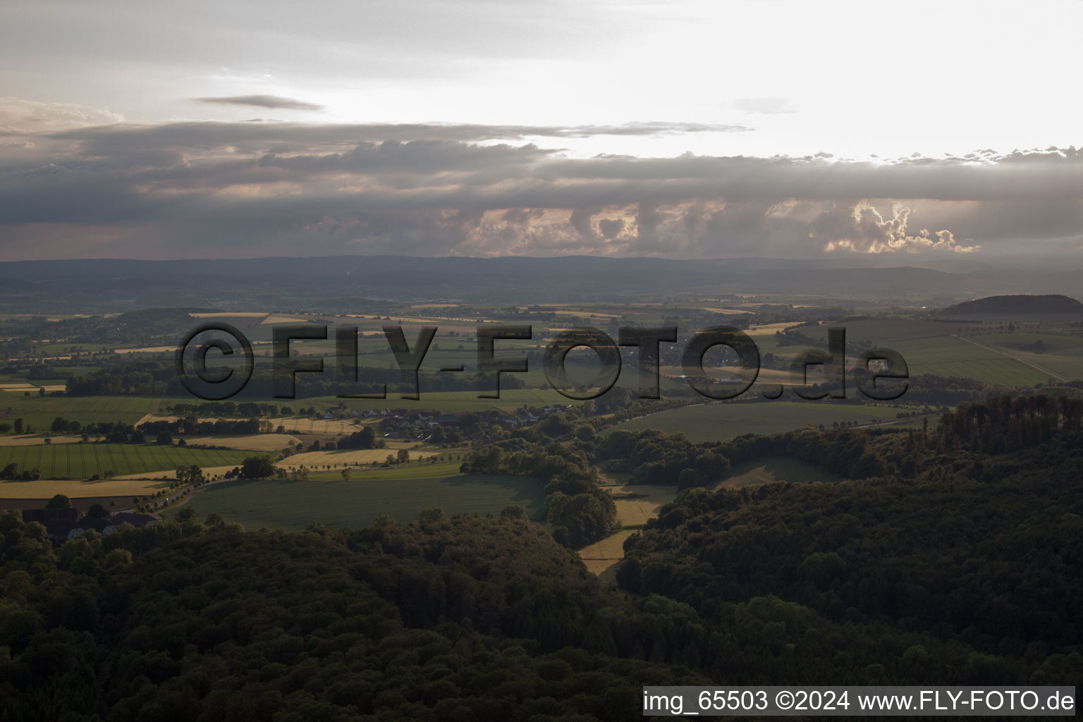 Vue aérienne de Kleinenbreden dans le département Rhénanie du Nord-Westphalie, Allemagne