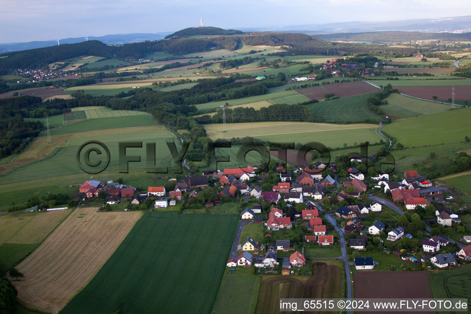 Vue oblique de Niese dans le département Rhénanie du Nord-Westphalie, Allemagne