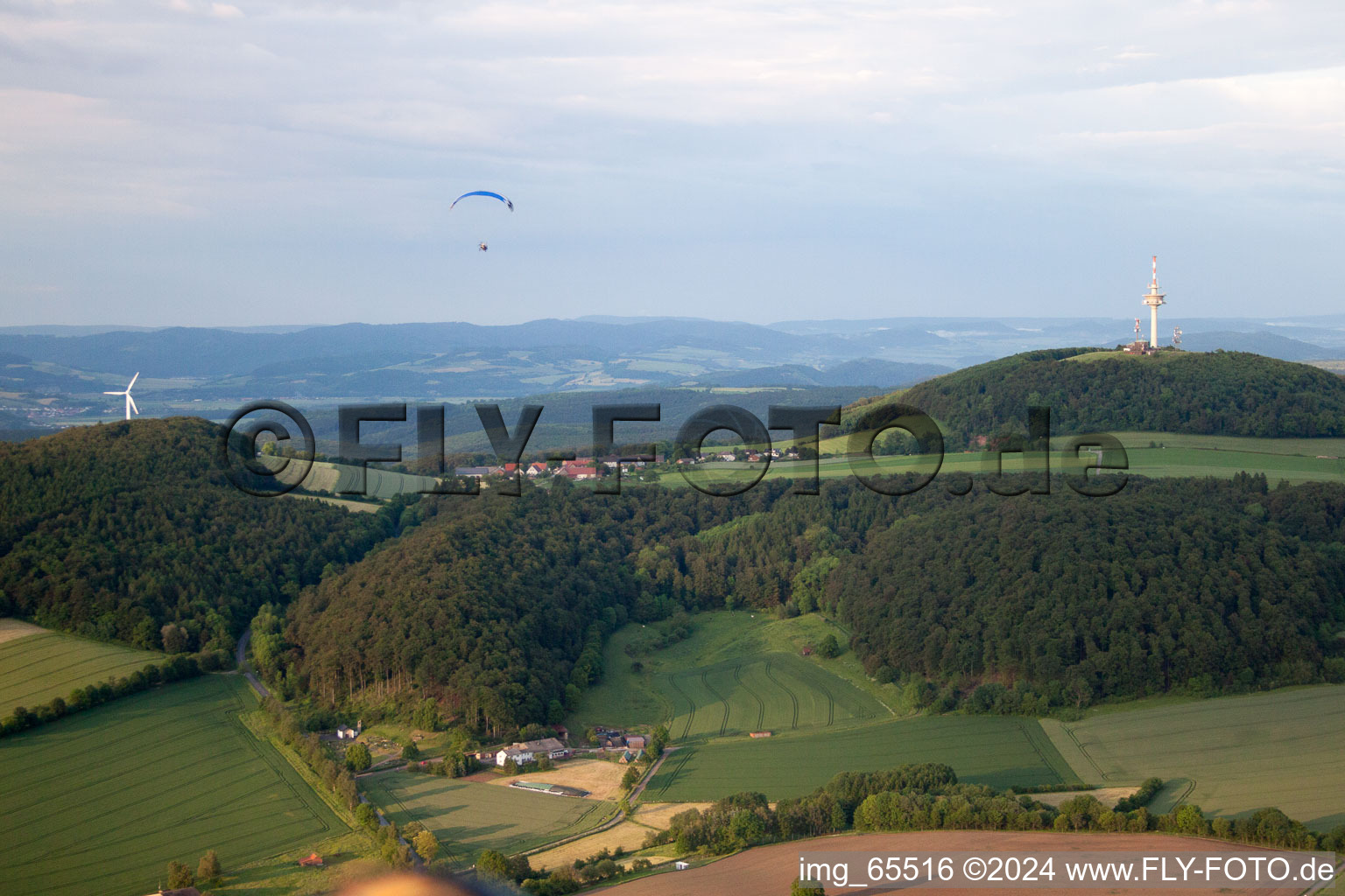 Vue aérienne de Quartier Köterberg in Lügde dans le département Rhénanie du Nord-Westphalie, Allemagne