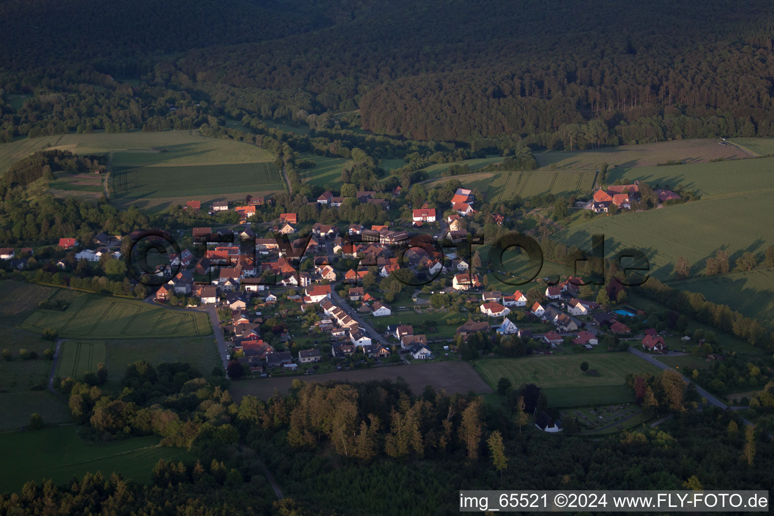 Vue aérienne de Hummersen dans le département Rhénanie du Nord-Westphalie, Allemagne