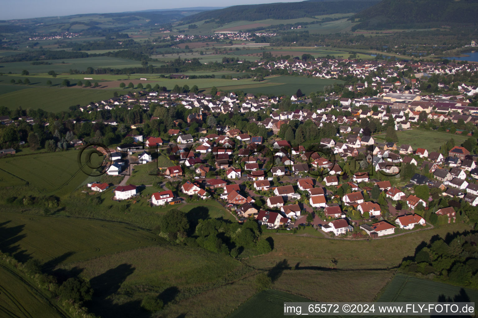 Vue aérienne de Rottmünde dans le département Basse-Saxe, Allemagne