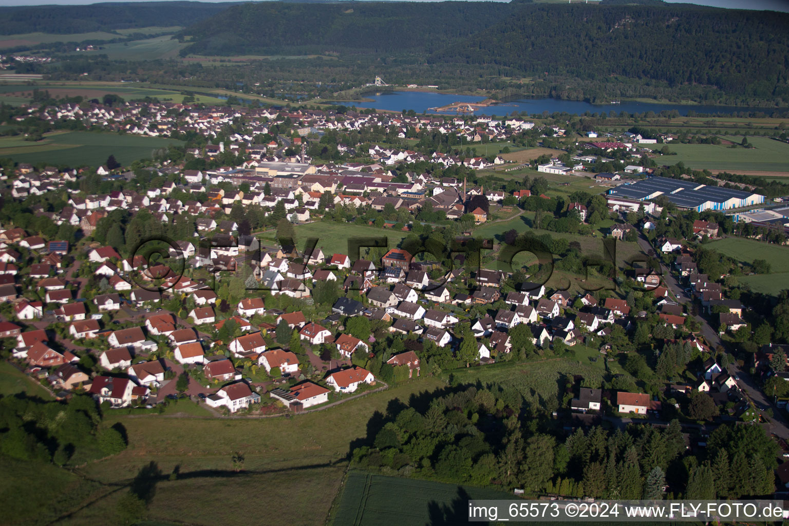 Vue aérienne de Rottmünde dans le département Basse-Saxe, Allemagne