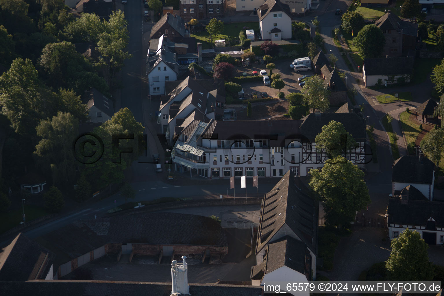 Vue aérienne de Fürstenberg dans le département Basse-Saxe, Allemagne