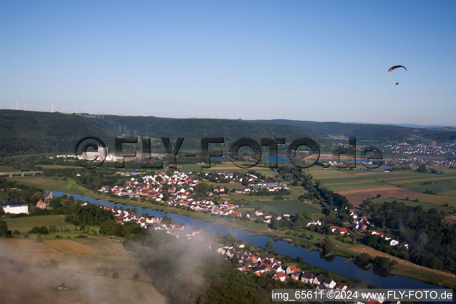 Vue aérienne de Quartier Würgassen in Beverungen dans le département Rhénanie du Nord-Westphalie, Allemagne