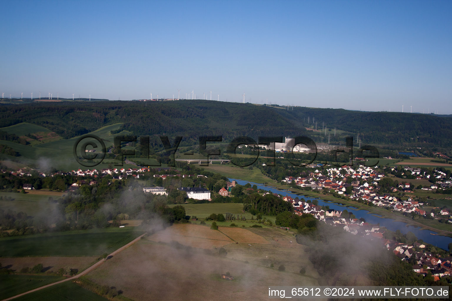 Photographie aérienne de Quartier Würgassen in Beverungen dans le département Rhénanie du Nord-Westphalie, Allemagne