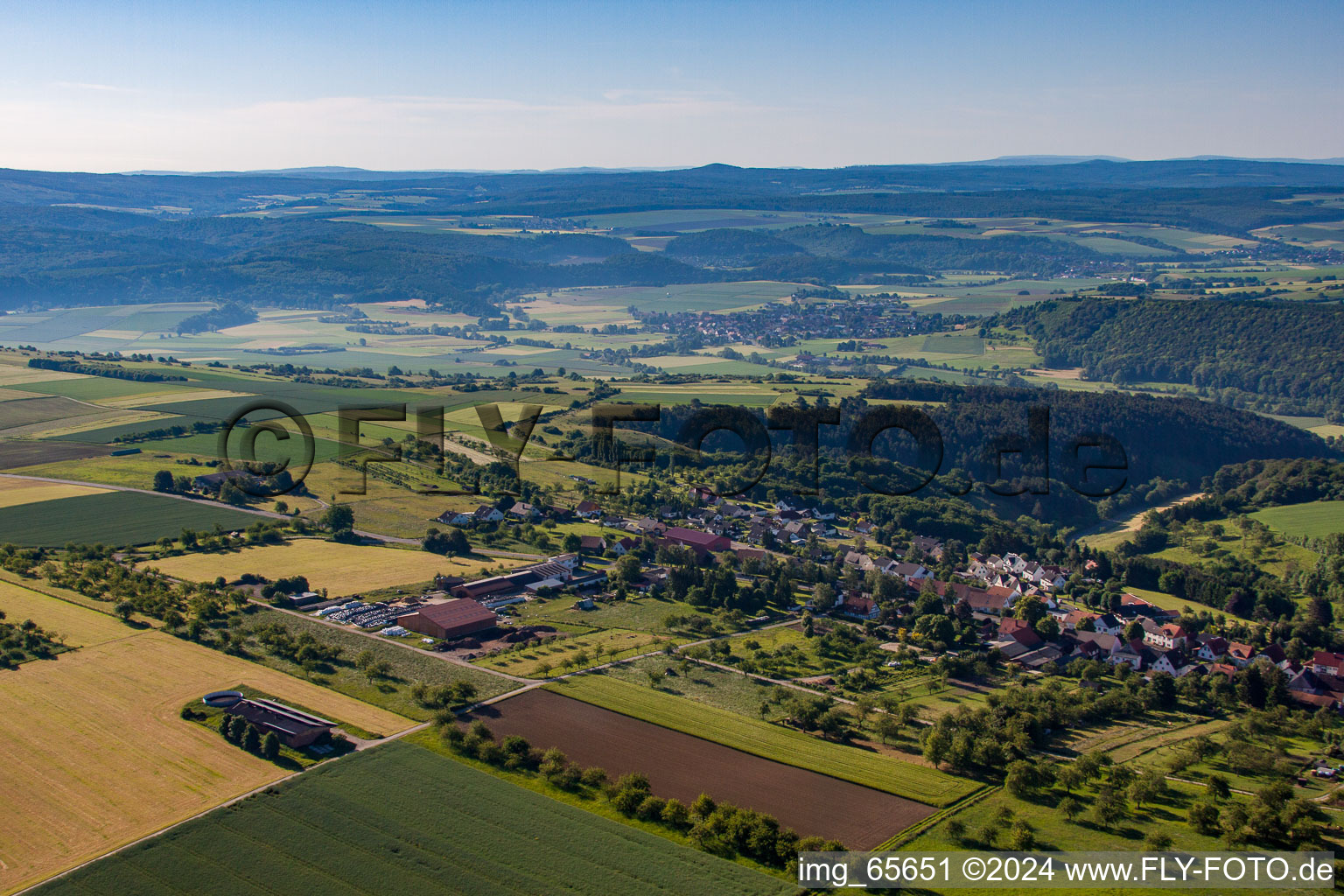 Vue oblique de Quartier Langenthal in Trendelburg dans le département Hesse, Allemagne