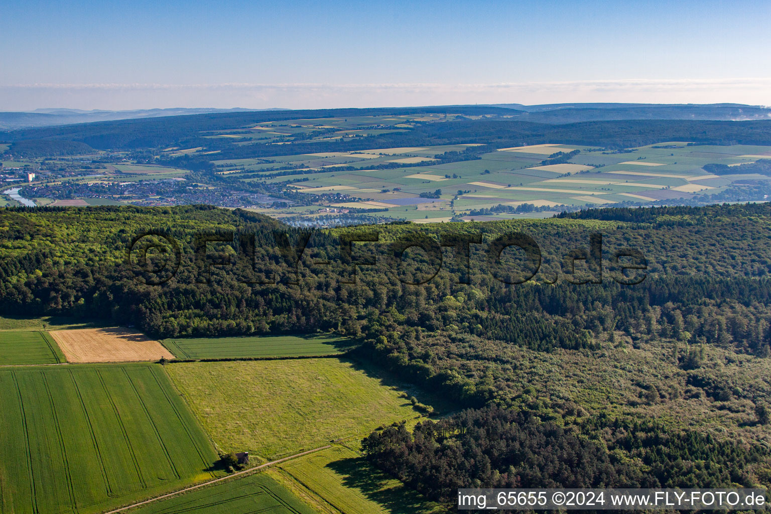 Vue aérienne de Quartier Haarbrück in Beverungen dans le département Rhénanie du Nord-Westphalie, Allemagne