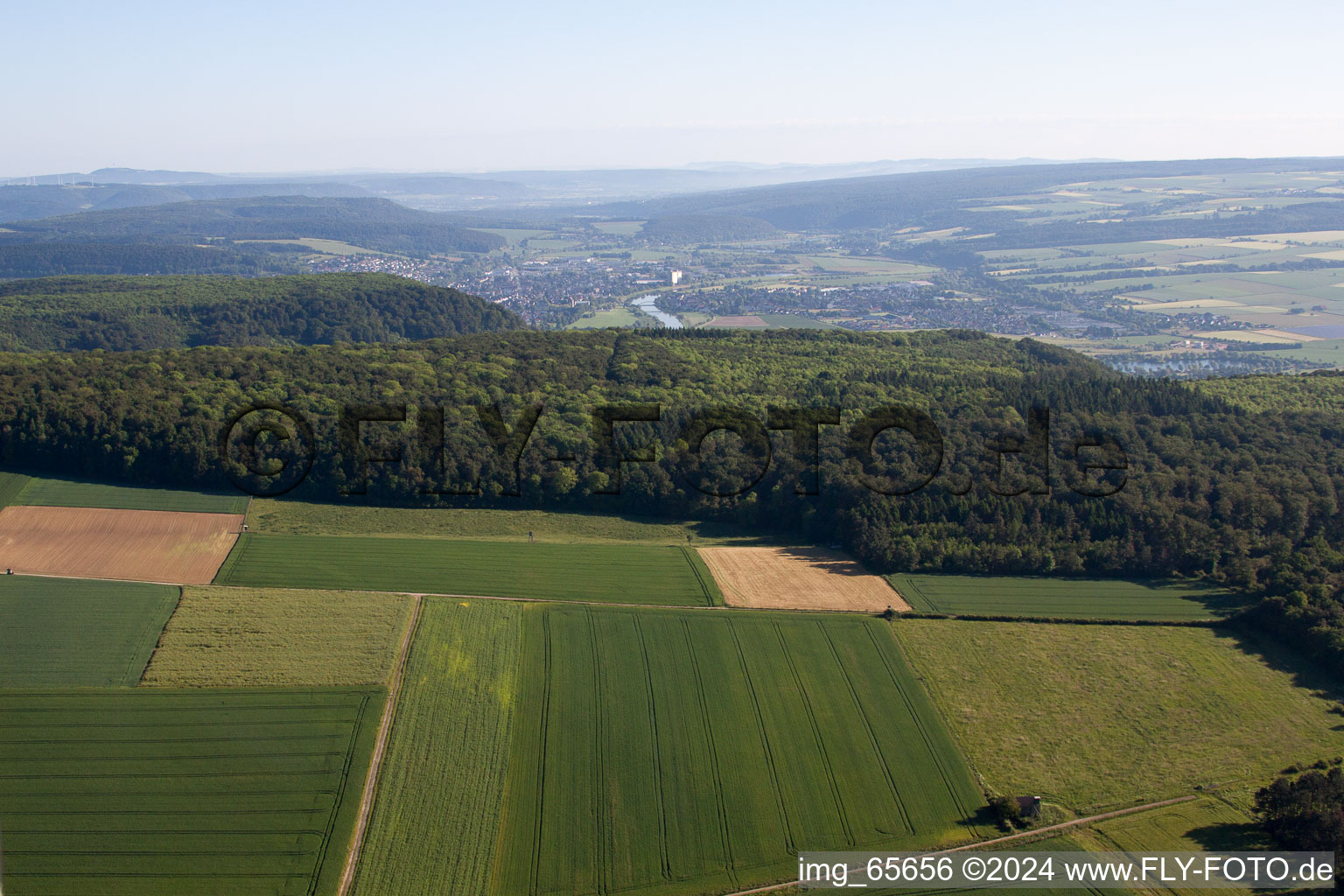 Vue aérienne de Quartier Haarbrück in Beverungen dans le département Rhénanie du Nord-Westphalie, Allemagne