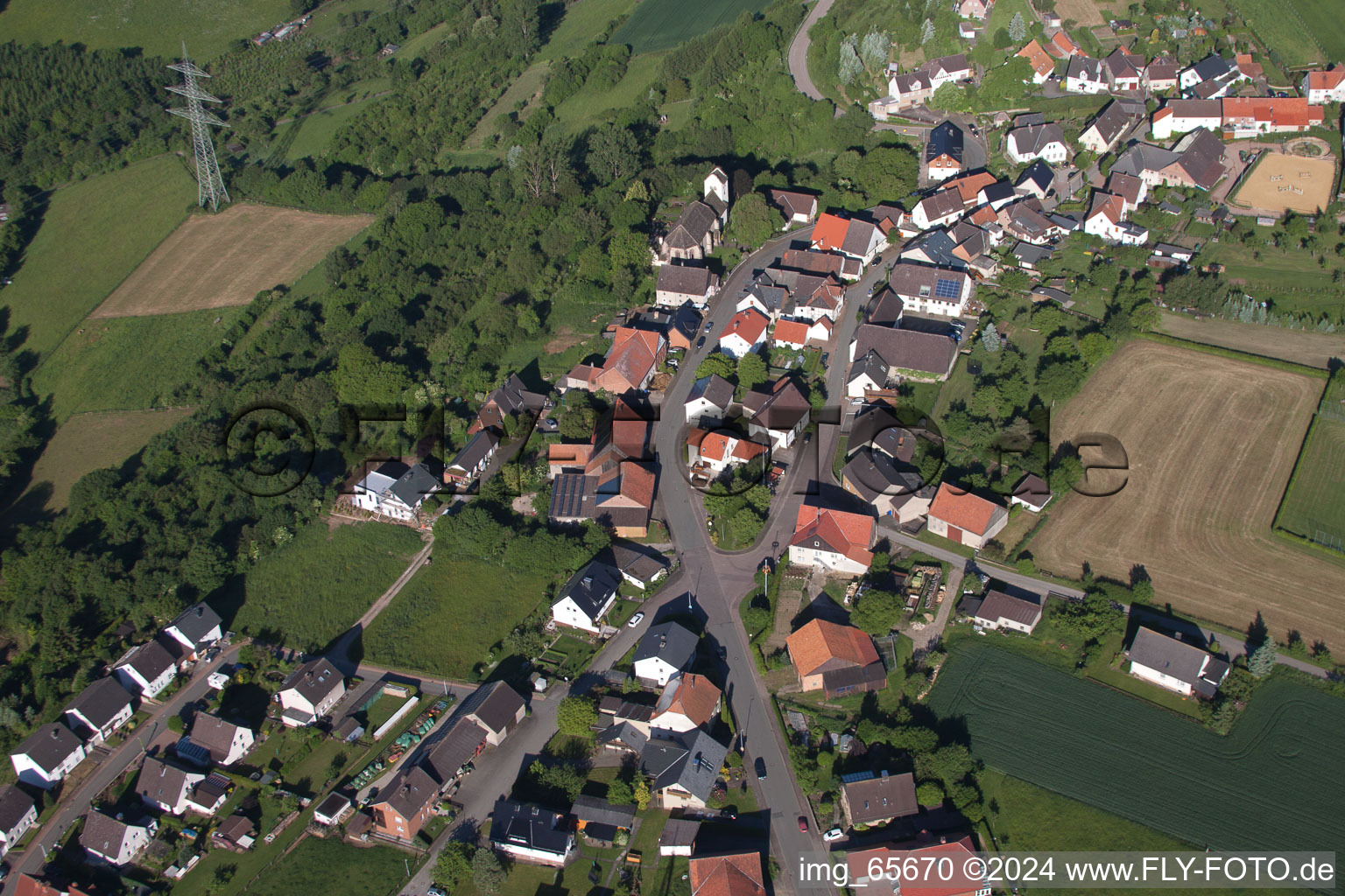 Vue oblique de Jakobsberg dans le département Rhénanie du Nord-Westphalie, Allemagne