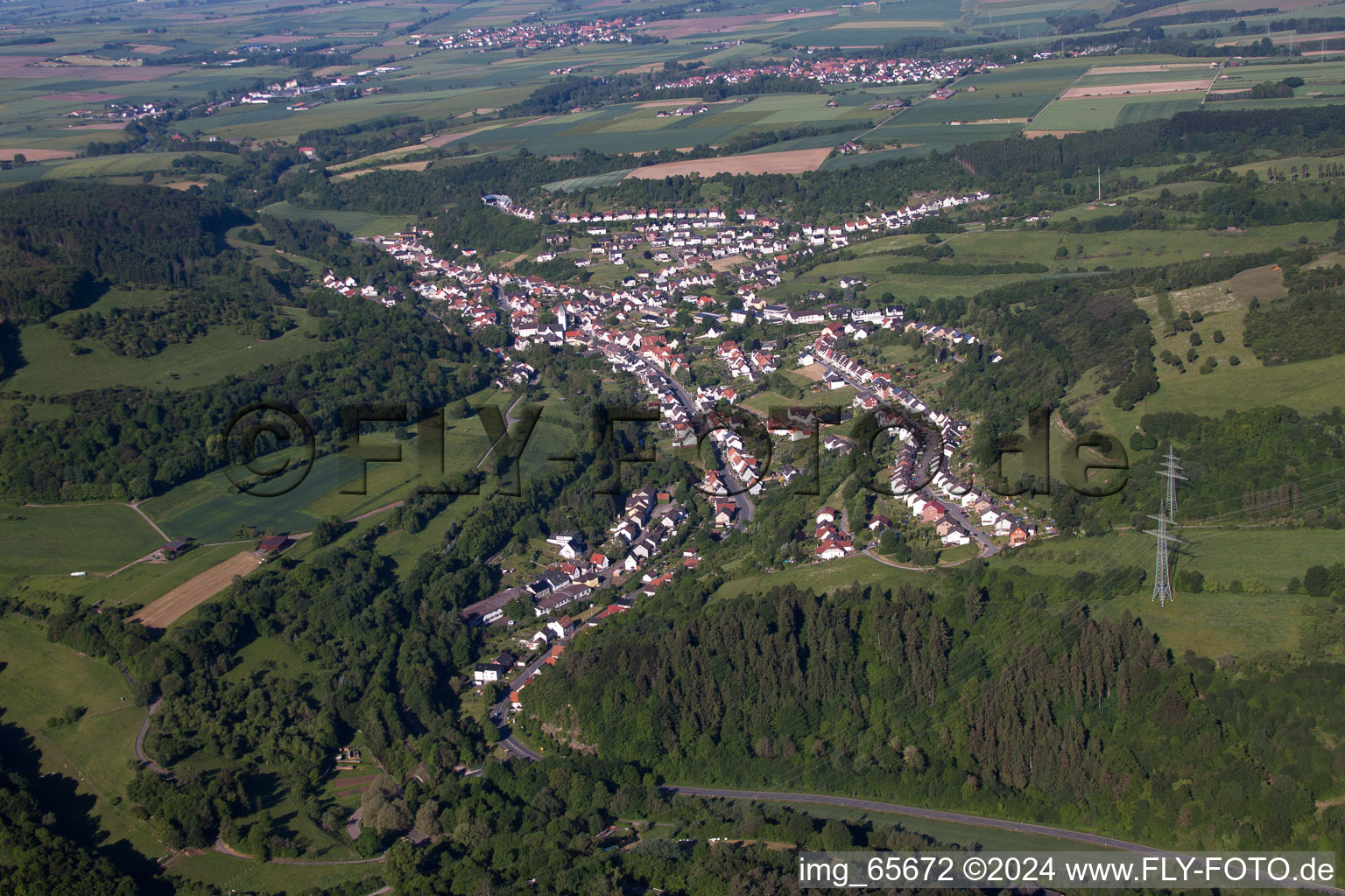 Jakobsberg dans le département Rhénanie du Nord-Westphalie, Allemagne hors des airs