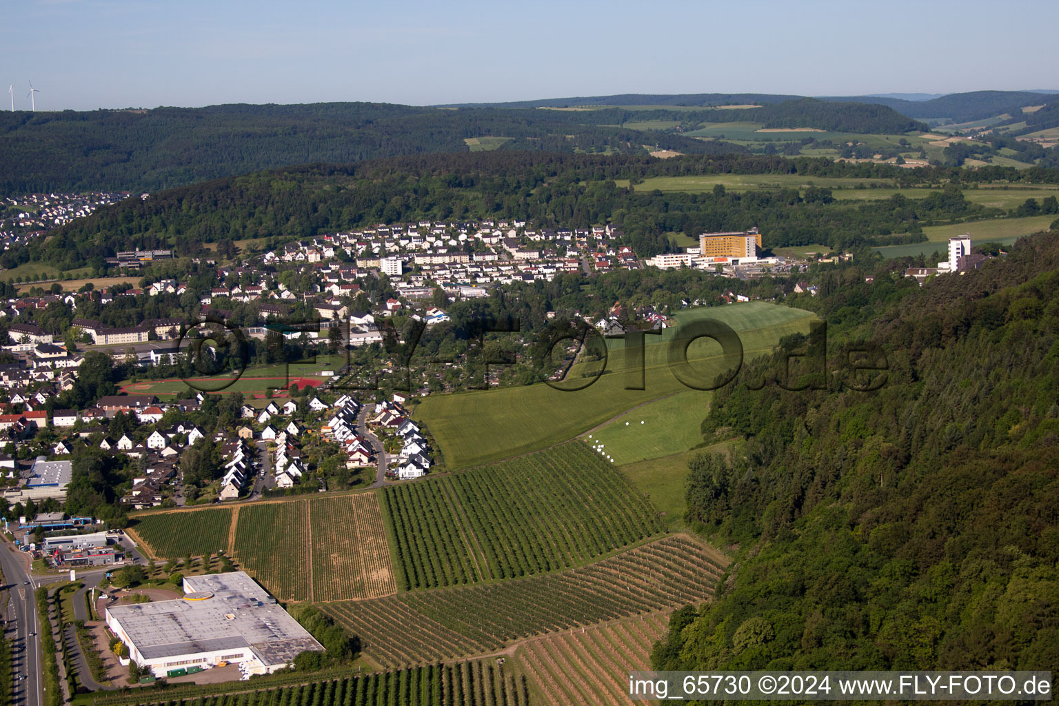 Photographie aérienne de Höxter dans le département Rhénanie du Nord-Westphalie, Allemagne