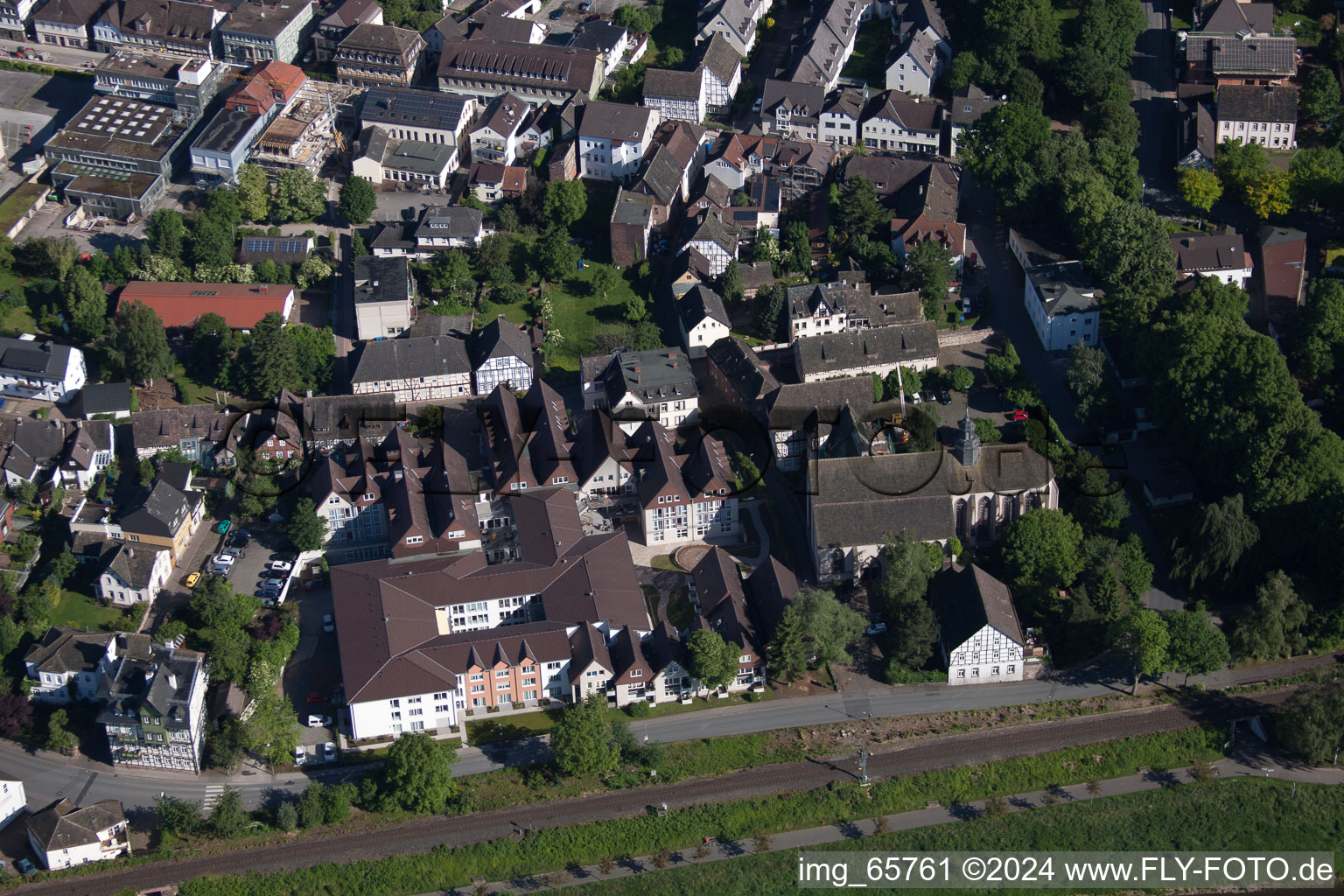 Photographie aérienne de Höxter dans le département Rhénanie du Nord-Westphalie, Allemagne